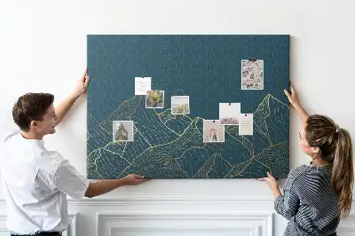 Tableau d’affichage en liège Croquis de montagnes