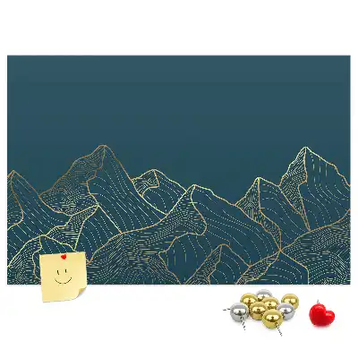 Tableau d’affichage en liège Croquis de montagnes