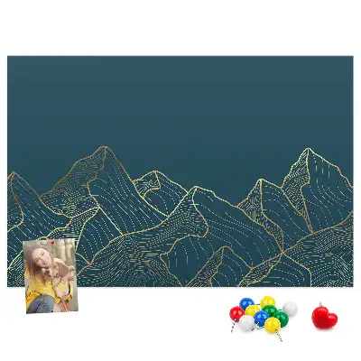 Tableau d’affichage en liège Croquis de montagnes
