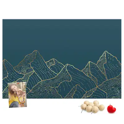 Tableau d’affichage en liège Croquis de montagnes
