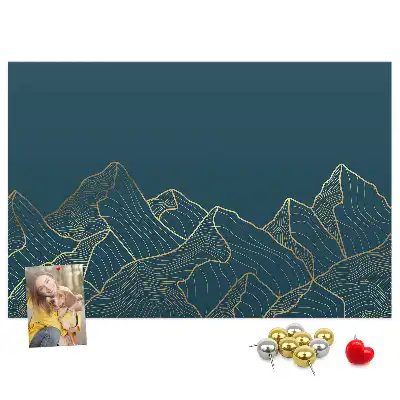 Tableau d’affichage en liège Croquis de montagnes