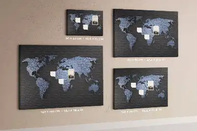 Tableau en liège déco Contour spatial des continents
