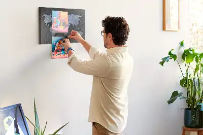 Tableau en liège déco Contour spatial des continents