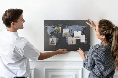 Tableau en liège déco Contour spatial des continents
