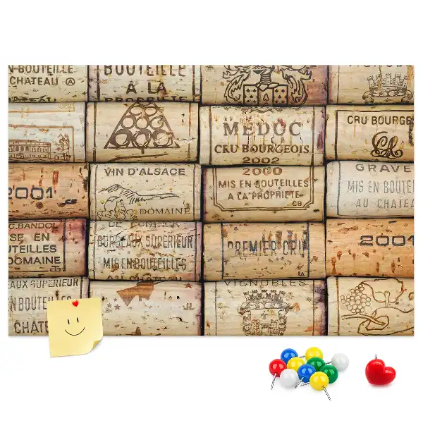 Tableau d’affichage en liège Bouchons de vin