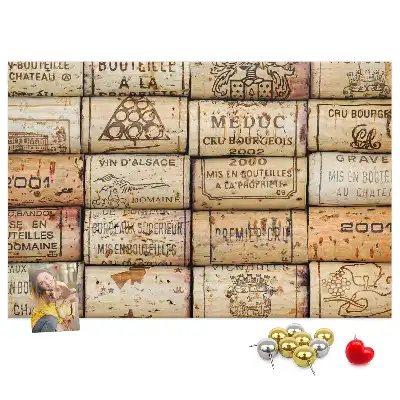 Tableau d’affichage en liège Bouchons de vin