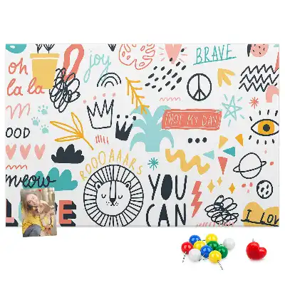 Tableau de liège à motifs de dessins linéaires minimalistes