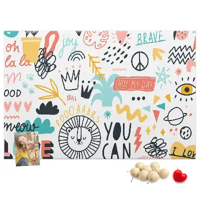 Tableau de liège à motifs de dessins linéaires minimalistes