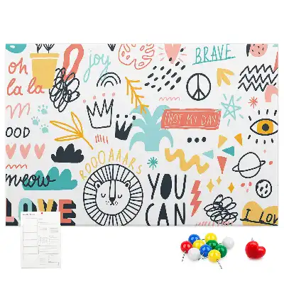 Tableau de liège à motifs de dessins linéaires minimalistes