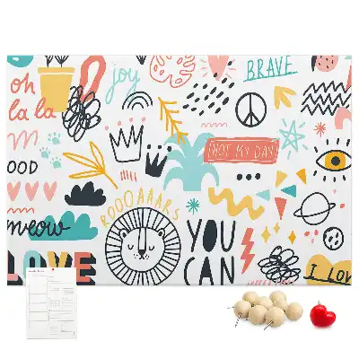 Tableau de liège à motifs de dessins linéaires minimalistes