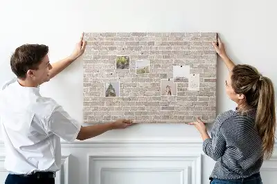Tableau d’affichage en liège Mur de briques classique