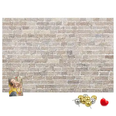 Tableau d’affichage en liège Mur de briques classique