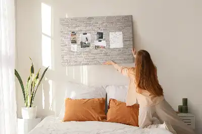 Tableau d’affichage en liège Mur de briques classique