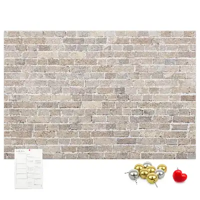 Tableau d’affichage en liège Mur de briques classique