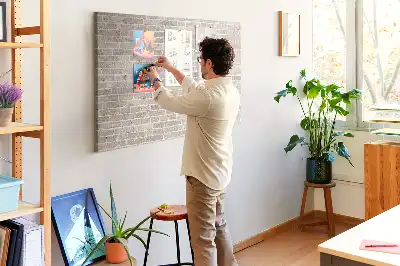 Tableau d’affichage en liège Mur de briques classique