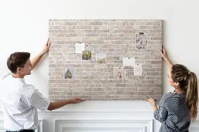 Tableau d’affichage en liège Mur de briques classique