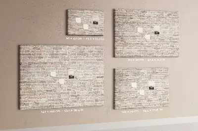 Tableau d’affichage en liège Mur de briques classique