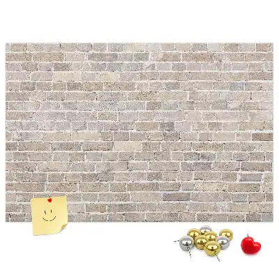 Tableau d’affichage en liège Mur de briques classique