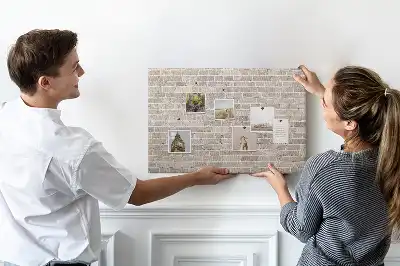 Tableau d’affichage en liège Mur de briques classique