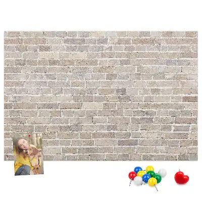Tableau d’affichage en liège Mur de briques classique