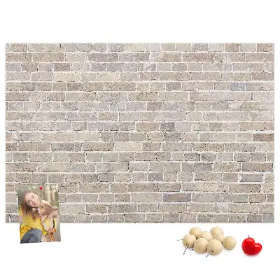 Tableau d’affichage en liège Mur de briques classique