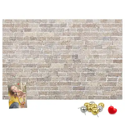 Tableau d’affichage en liège Mur de briques classique