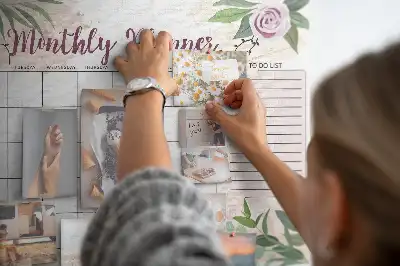 Tableau en liège déco Planificateur de roses