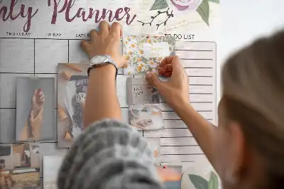 Tableau en liège déco Planificateur de roses