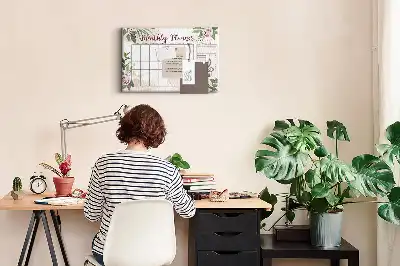 Tableau en liège déco Planificateur de roses