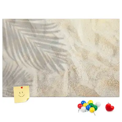 Tableau d’affichage en liège Ombre de palmier sable