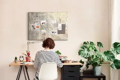 Tableau d’affichage en liège Ombre de palmier sable