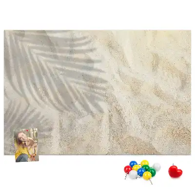 Tableau d’affichage en liège Ombre de palmier sable