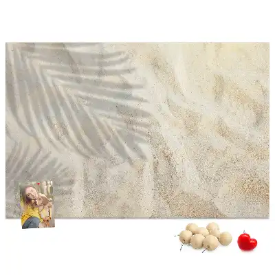 Tableau d’affichage en liège Ombre de palmier sable