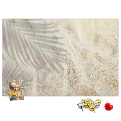 Tableau d’affichage en liège Ombre de palmier sable