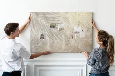 Tableau d’affichage en liège Ombre de palmier sable
