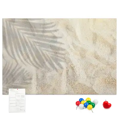 Tableau d’affichage en liège Ombre de palmier sable