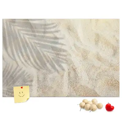 Tableau d’affichage en liège Ombre de palmier sable