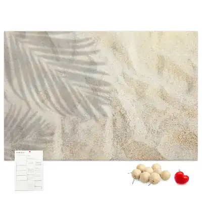 Tableau d’affichage en liège Ombre de palmier sable