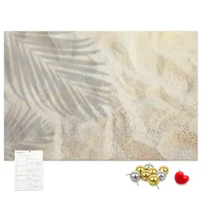 Tableau d’affichage en liège Ombre de palmier sable