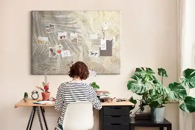 Tableau d’affichage en liège Ombre de palmier sable