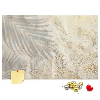Tableau d’affichage en liège Ombre de palmier sable