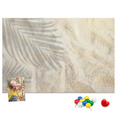 Tableau d’affichage en liège Ombre de palmier sable