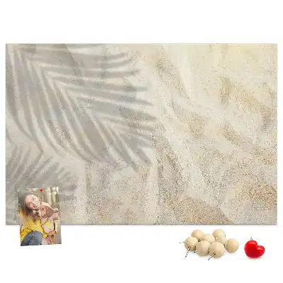 Tableau d’affichage en liège Ombre de palmier sable