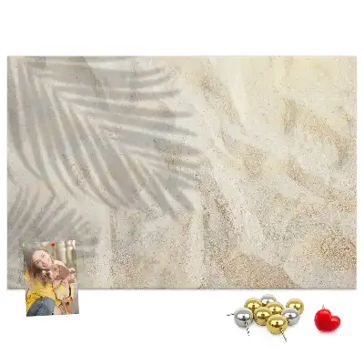 Tableau d’affichage en liège Ombre de palmier sable