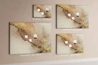 Tableau en liège déco Pierre à veines dorées