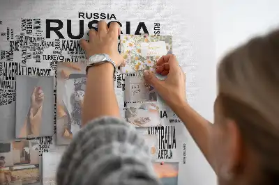 Tableau en liège déco Continents en lettres