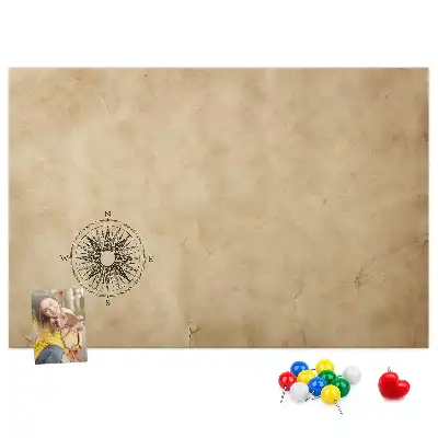 Tableau d’affichage en liège Boussole toile
