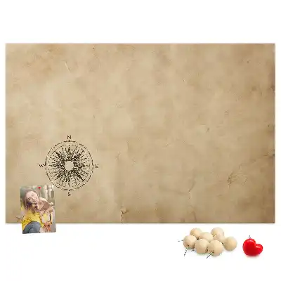 Tableau d’affichage en liège Boussole toile