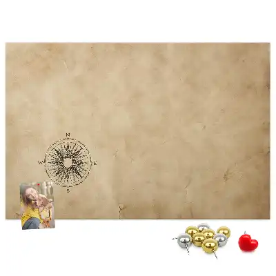 Tableau d’affichage en liège Boussole toile