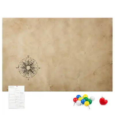 Tableau d’affichage en liège Boussole toile